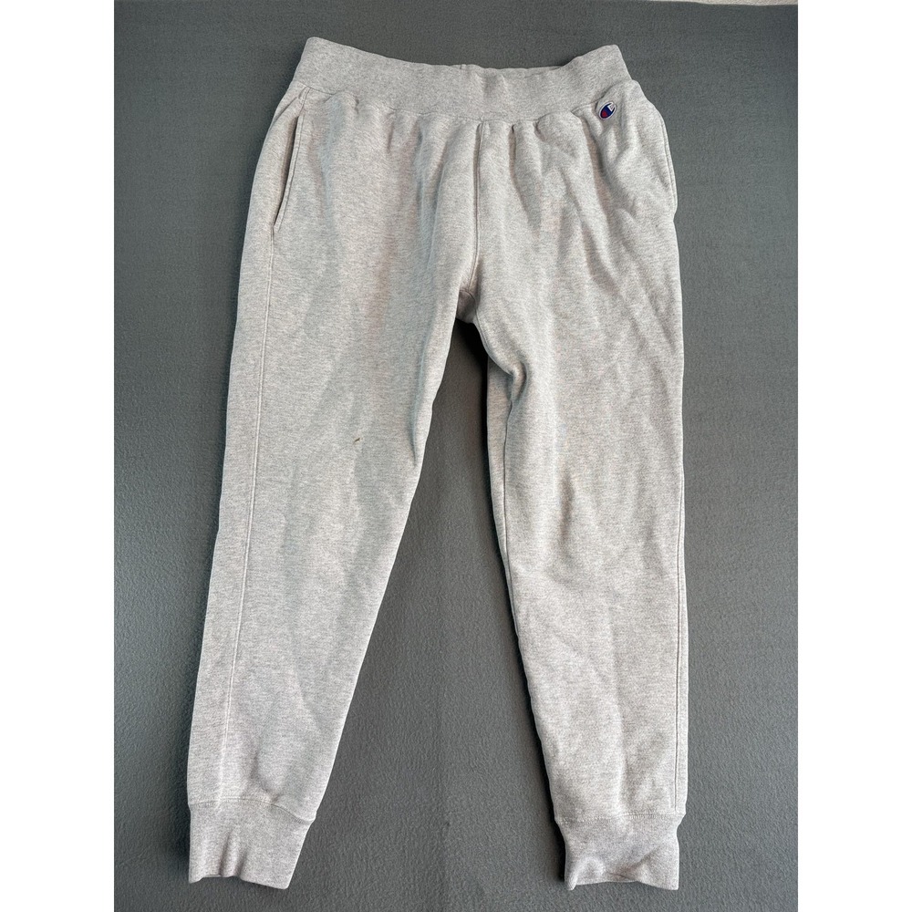 VTG Champion Reverse Weave Jogger Pants Mens XL Gray Fleece Elastic Waist Y2K